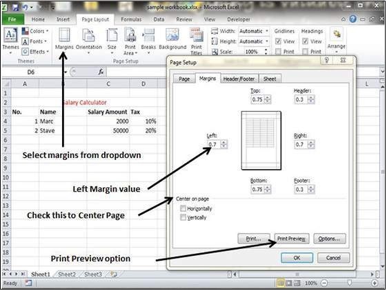 Setting Custom Margins