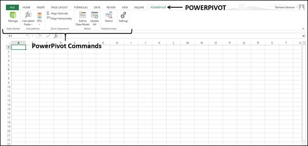 PowerPivot Commands