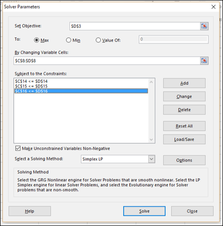 Select Solving Method